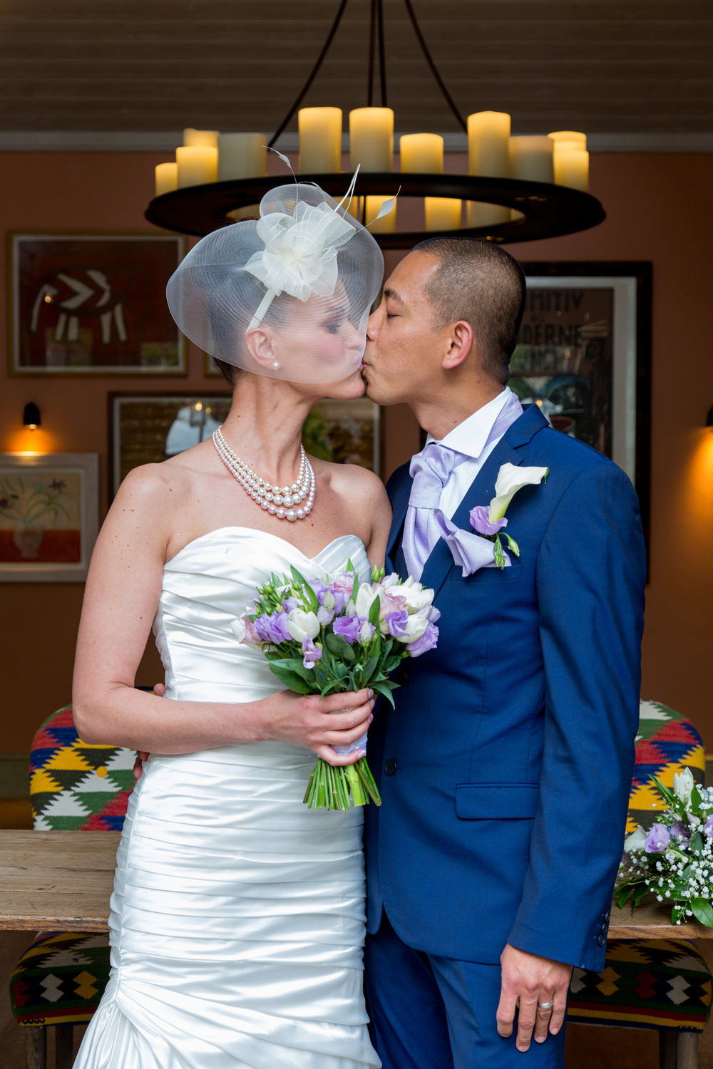 Bride and Groom - First Kiss