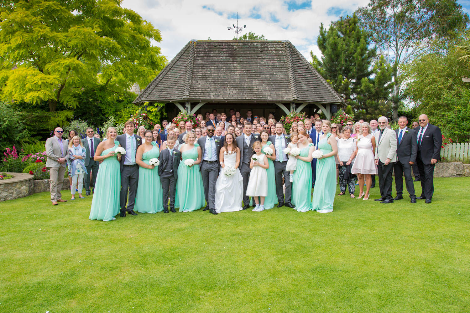 Group wedding photos