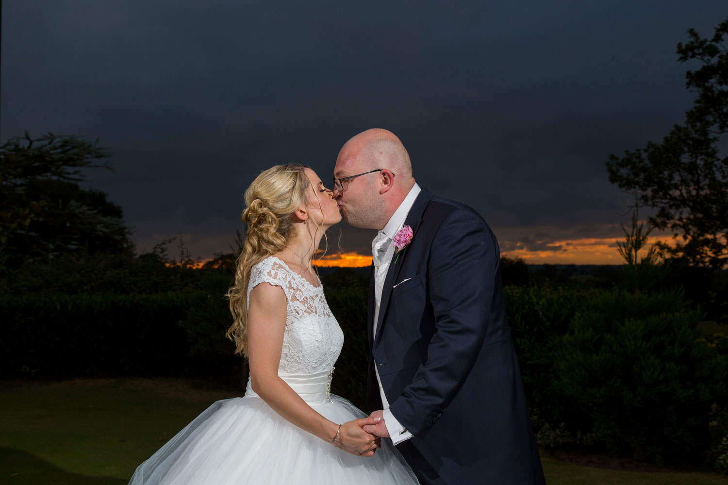 Sunset Bride and Groom